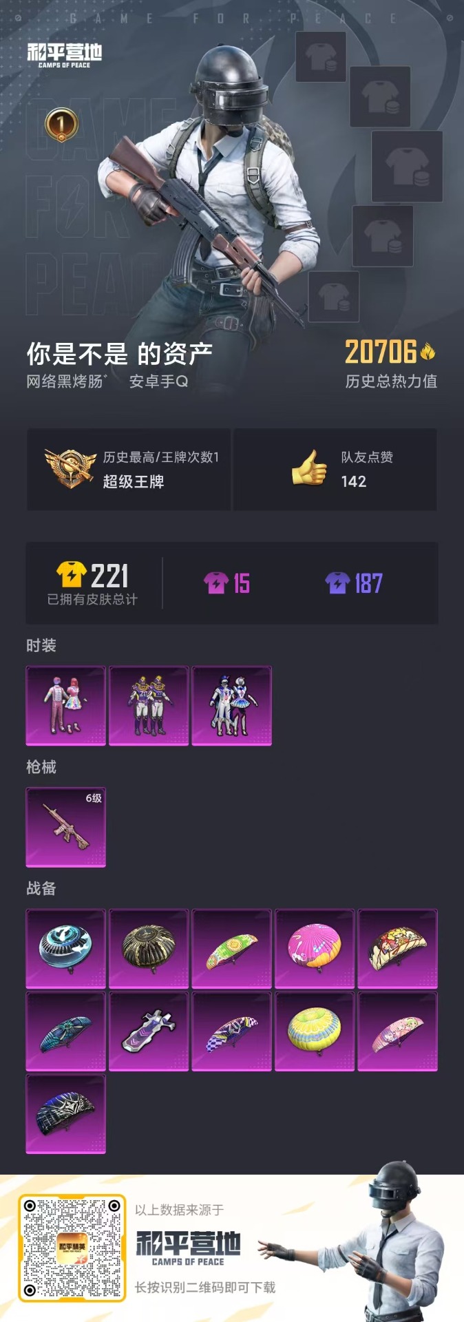 HPQM3251820和平精英账号详情图2 HPQM3251820和平精英账号详情图2