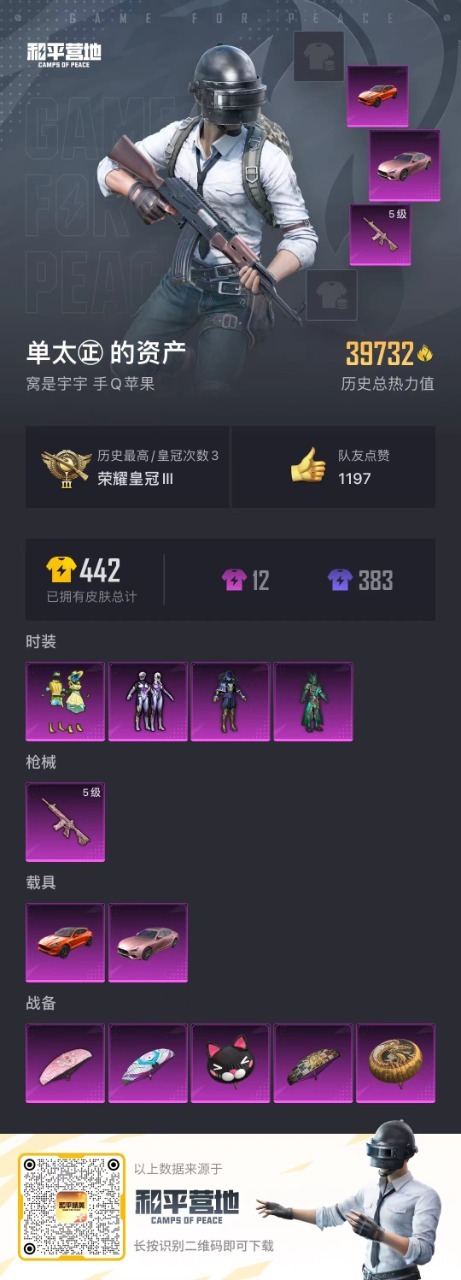 HPQM3257614和平精英账号详情图10 HPQM3257614和平精英账号详情图10