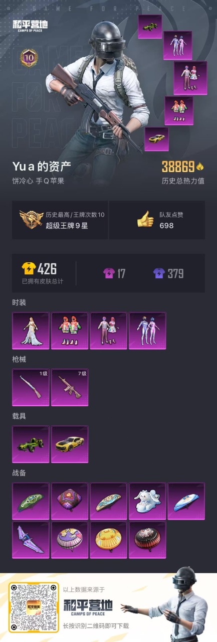 HPQM3243910和平精英账号详情图2 HPQM3243910和平精英账号详情图2