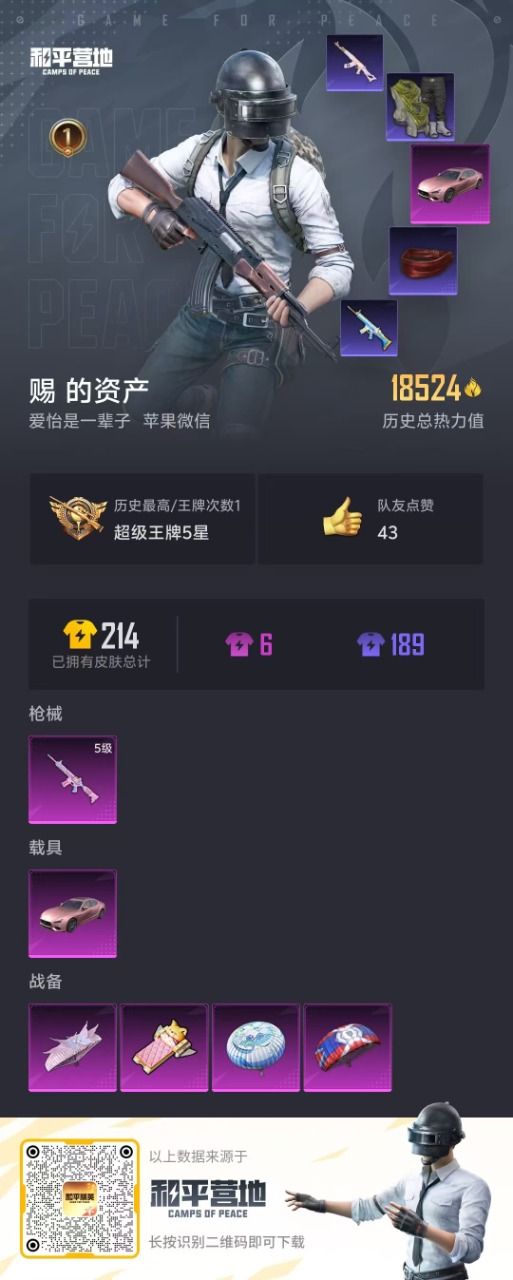 HPQM3256488和平精英账号详情图5
