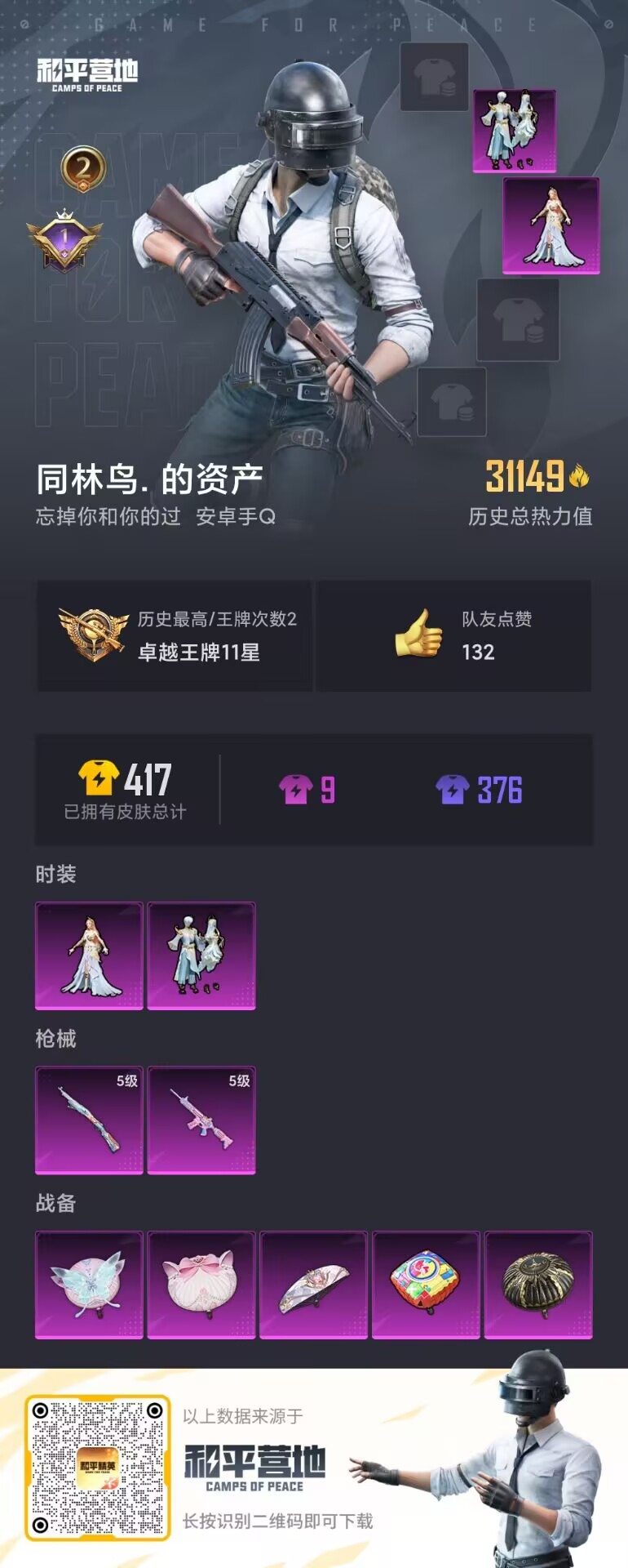 HPQM3256559和平精英账号详情图2 HPQM3256559和平精英账号详情图2