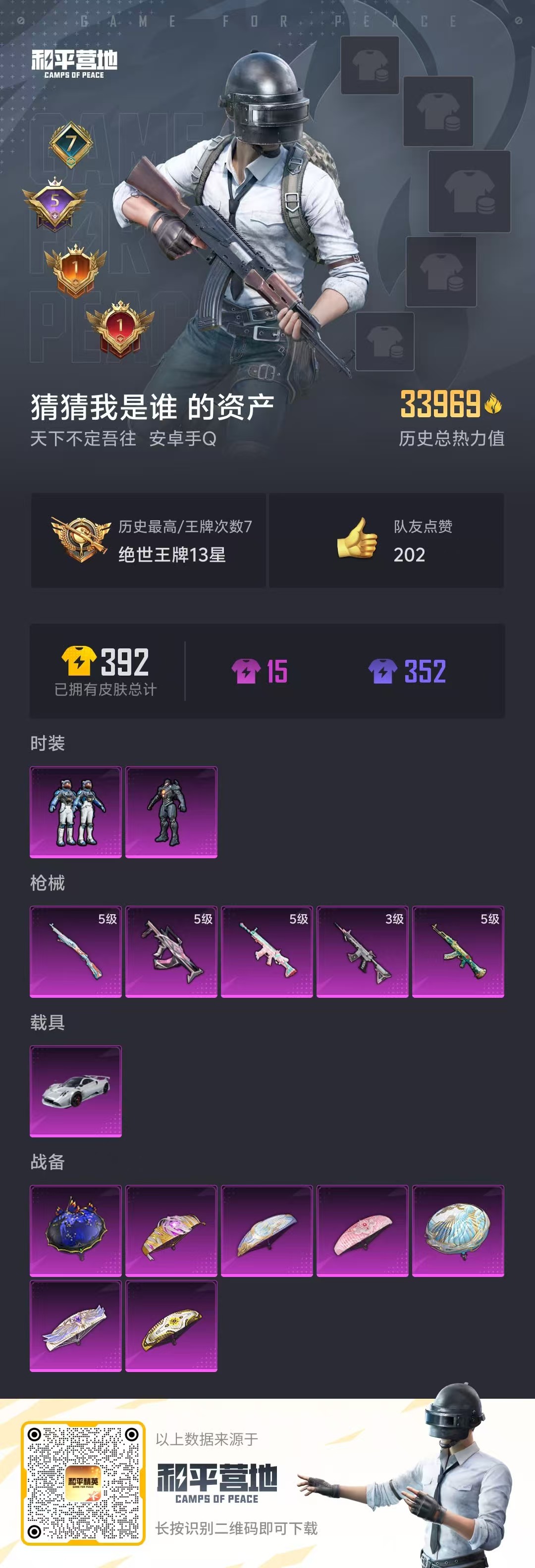 HPQM3244069和平精英账号详情图5 HPQM3244069和平精英账号详情图5