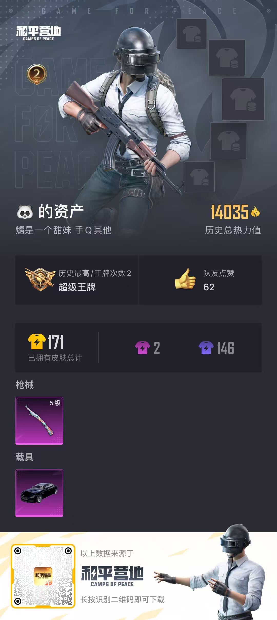 HPQM3255247和平精英账号详情图5 HPQM3255247和平精英账号详情图5