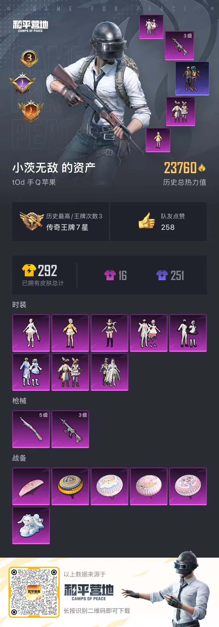 HPQM3259547和平精英账号详情图2 HPQM3259547和平精英账号详情图2
