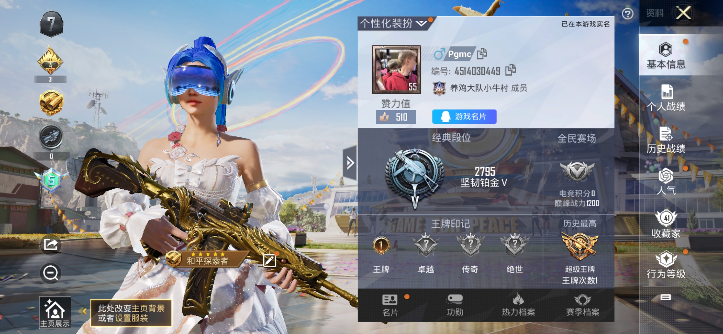 HPQM3258133和平精英账号详情图4 HPQM3258133和平精英账号详情图4