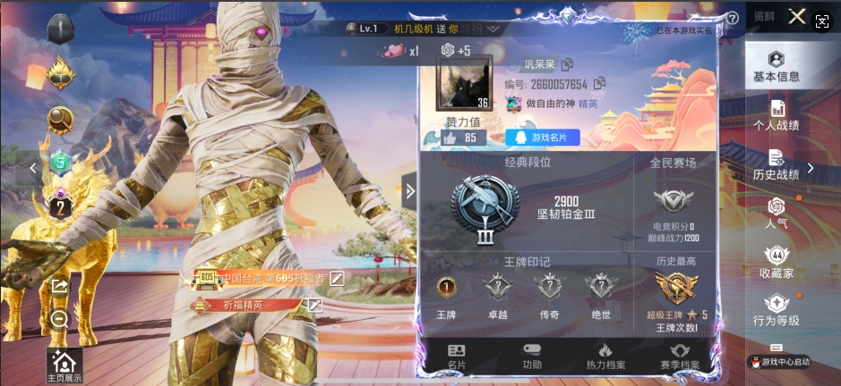 HPQM3251928和平精英账号详情图2