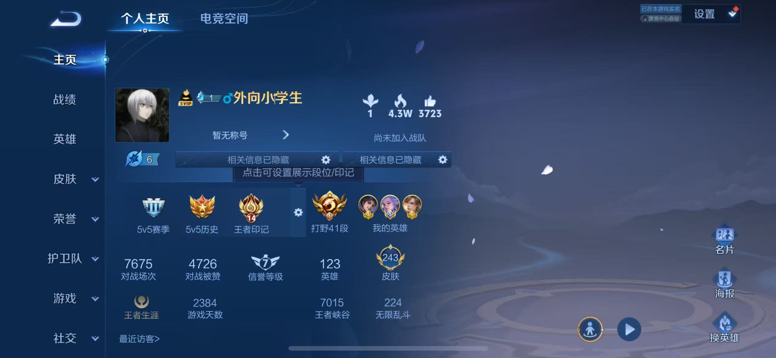 WZQM3155983王者荣耀账号详情图3 WZQM3155983王者荣耀账号详情图3