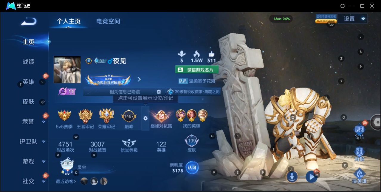 WZQM3159974王者荣耀账号详情图3 WZQM3159974王者荣耀账号详情图3
