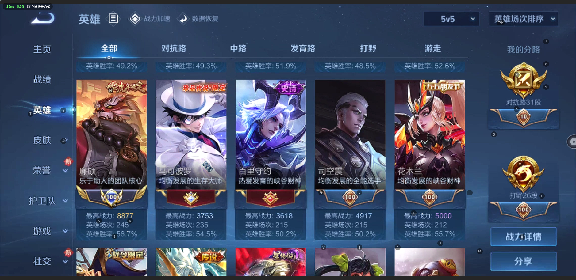 WZQM3152692王者荣耀账号详情图3 WZQM3152692王者荣耀账号详情图3