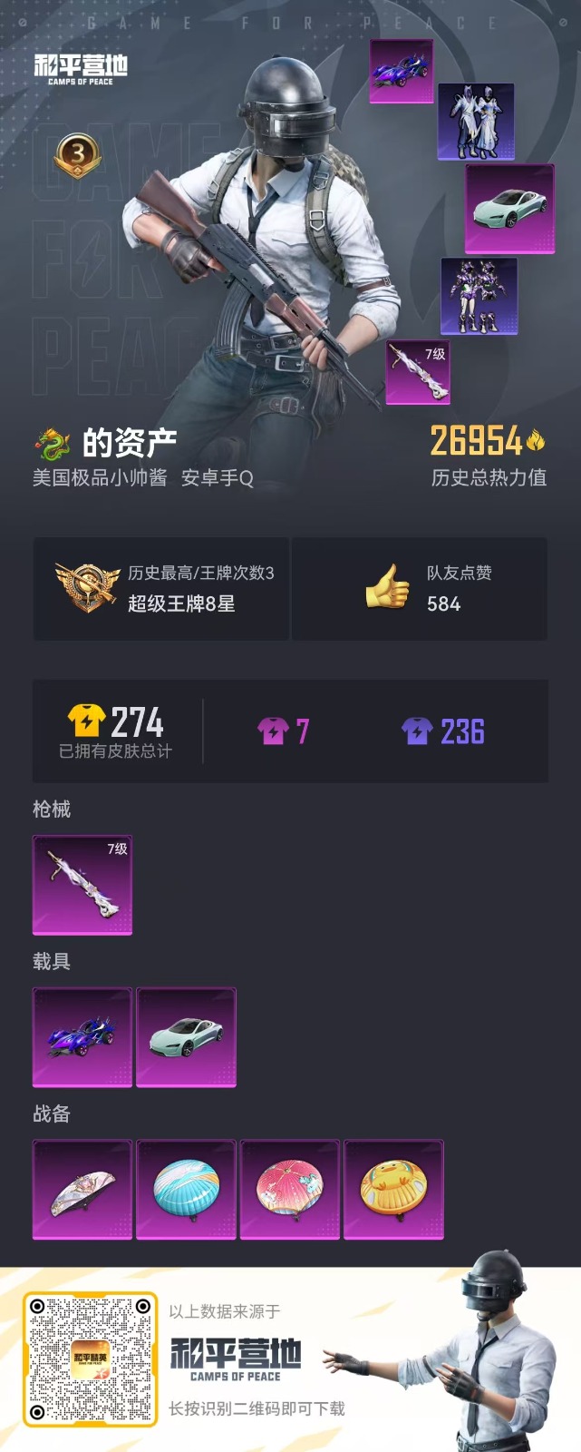 HPQM3250268和平精英账号详情图3 HPQM3250268和平精英账号详情图3