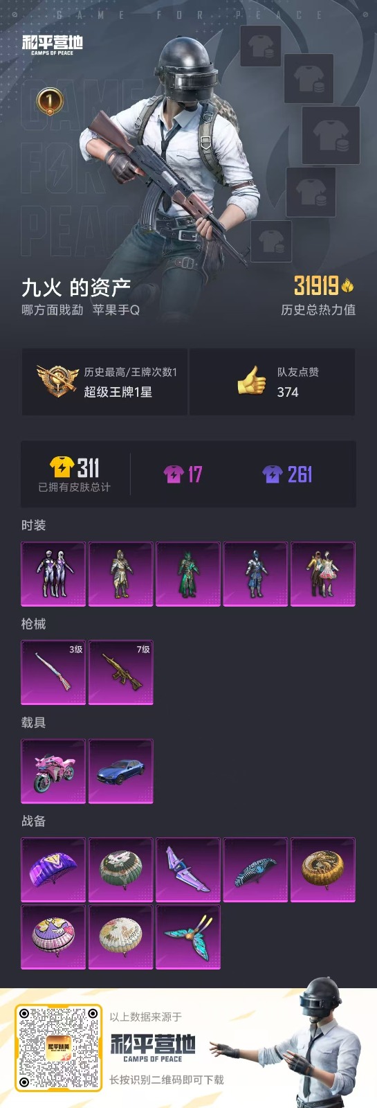 HPQM3258164和平精英账号详情图14 HPQM3258164和平精英账号详情图14