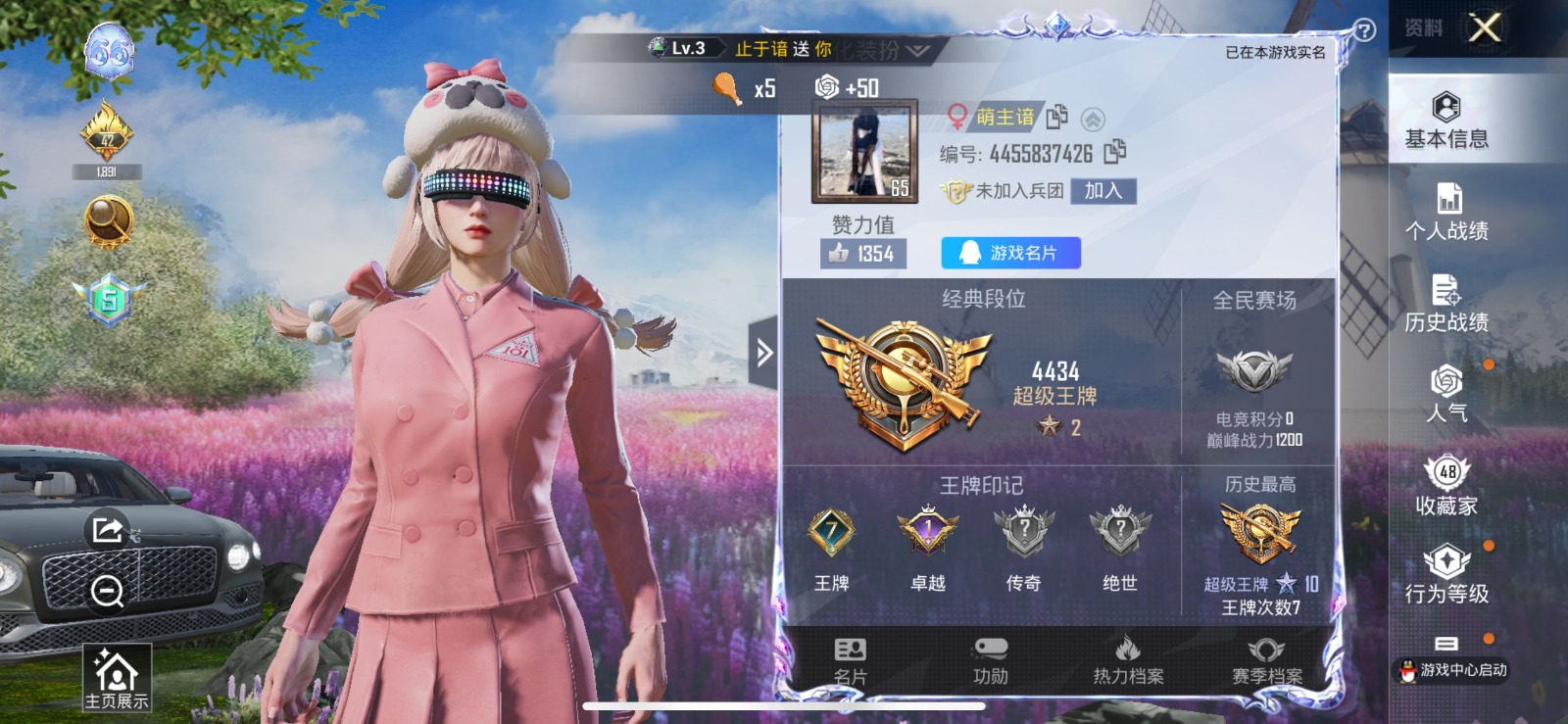 [9084115]2粉装 3特效枪 1载具 7印记 可二次 身法装备：火箭少女101(老101)(套装-火箭少女101) ,星穹咏叹调,放客神游,万圣娃娃,深海小丑鱼,暗夜魅影 载具：宾利飞驰(布罗