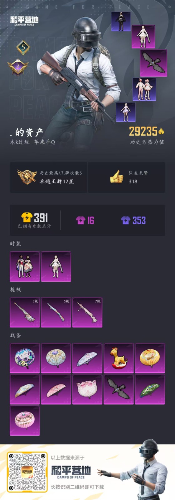 HPQM3257725和平精英账号详情图4